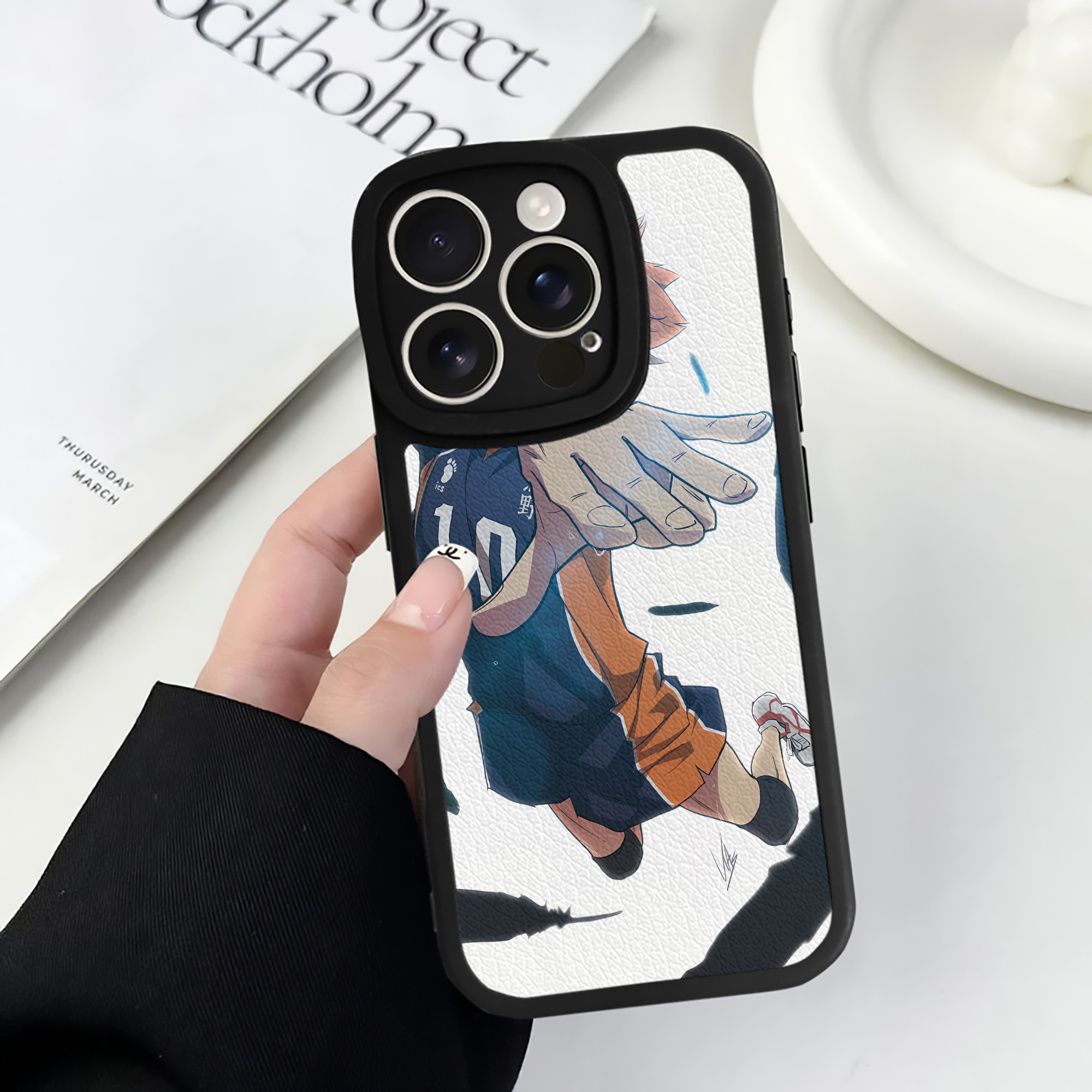 （画像用） ハイキュー!! Haikyu!! 【iPhone 16シリーズ対応】シリコンスマホケース（レザー調） 材質：シリコン